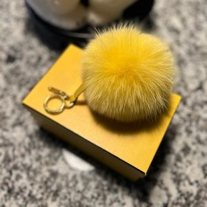 Fendi Yellow Pom Pom Bag or Key ring accessory